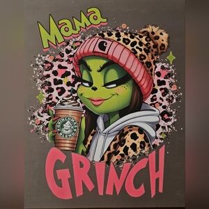 Gildan Women's Short Sleeve Tee - Black and Pink Grinch Graphic